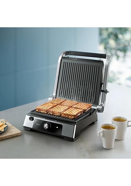 5000 Serisi 2200 W Izgara ve Tost Makinesi,çıkarılabilir Plakalar, Izgara Için Tam Açılır, Yapışmaz Plakalar, Ayarlanabilir Yükseklik, HD6301/90 fiyatları