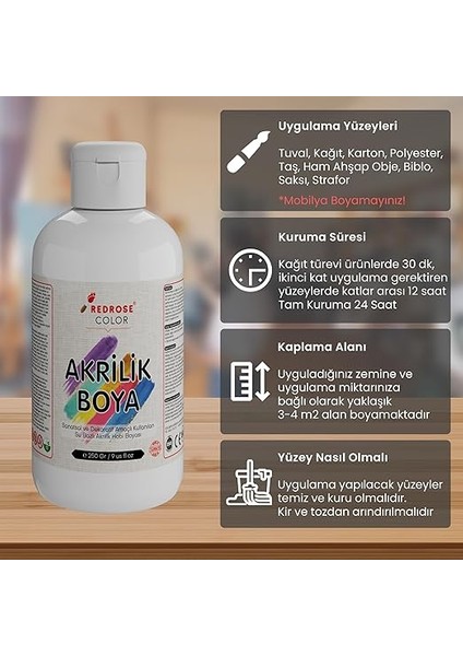 Rose Ten Rengi Akrilik Boya 250 gr fiyatları