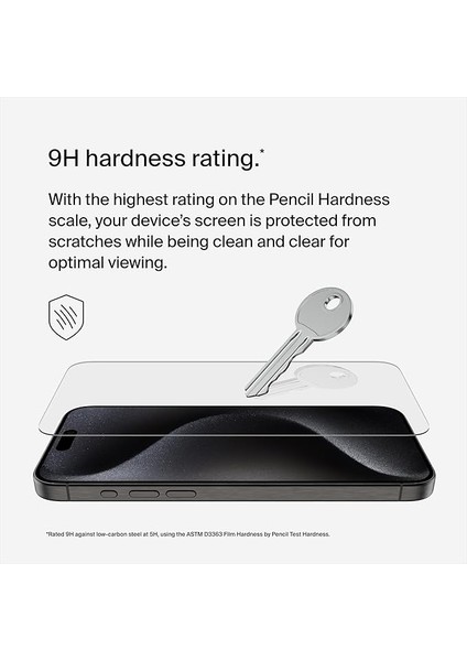 Screenforce Temperedglass Işlenmiş Ekran Koruyucu iPhone 15 Pro Max Için - Ince ve Çizilmeye Dayanıklı - Kabarcıksız Uygulama Için Kolay Hizalama Tepsisi Içerir fiyatları