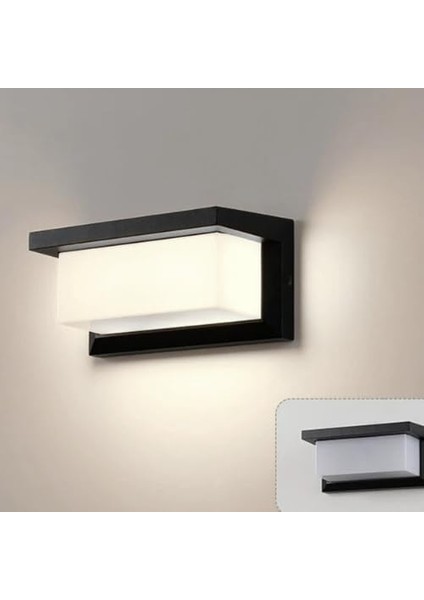 Geldi Bahçe Aydınlatması LED Işık 12W LED Aydınlatma Zita Ultra Şapkalı Bahçe Duvar Aplik Su Geçirmez (Beyaz Işık - 6500K) indirimleri