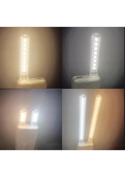 Mini USB LED Lamba 3-8-24 LED 5730 Smd Kamp Stick LED (Sarı, 24 Led) indirimleri