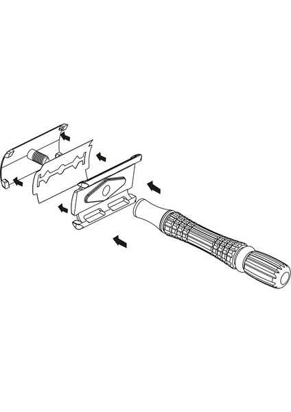 Klasik 3 Parçalı Çift Kenarlı Güvenlik Jilet Islak Tıraş Platin Bıçak ve Aynalı Seyahat Kılıfı BD176 ile Erkekler Kadınlar Için indirimleri