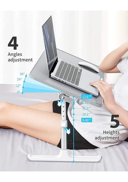Saiji AL33 Yükseklik ve Açı Ayarlı Laptop Standı Ergonomik ve Katlanabilir Çekmeceli Çalışma Masası fırsatları