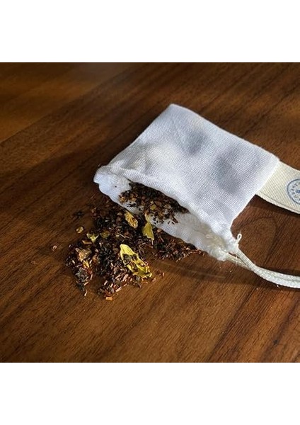 Ladies Yeniden Kullanılabilir Kumaş Çay Kesesi, 3 ADET,%100 Ağartılmamış Ham Pamuk modelleri