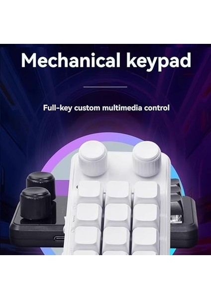 Programlama Makro Kablolu Klavye Özel Rgb 12 Tuşlu Kopyala Yapıştır Düğmesi Mini Klavye Oyun Hotswap Macropad Siyah fırsatları