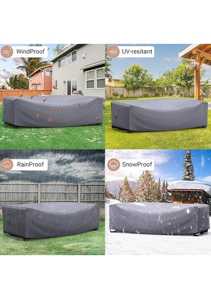 Mobilyası Örtüsü, Bahçe Mobilyası Brandası, Su Geçirmez, Rüzgar Geçirmez, Uv Dayanıklı, Bahçe Mobilyası Örtüsü, Bahçe Mobilya Brandası Masa Sandalye Koruma Örtüsü (Grı, 260 * 160 * 80) fiyatları