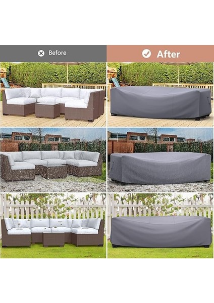 Mobilyası Örtüsü, Bahçe Mobilyası Brandası, Su Geçirmez, Rüzgar Geçirmez, Uv Dayanıklı, Bahçe Mobilyası Örtüsü, Bahçe Mobilya Brandası Masa Sandalye Koruma Örtüsü (Grı, 260 * 160 * 80) modelleri