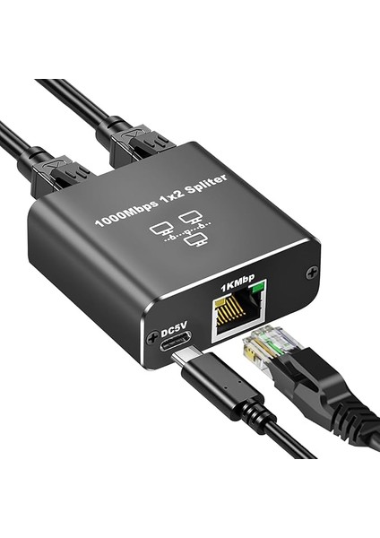 1 Gigabit Ethernet Anahtarı 2 Bağlantı Noktalı 1000MBPS, RJ45 1 Ila 2 Ethernet Splitter, RJ45 Lan Ağ Anahtarı 1-2 Gigabit Ağ Bölücü, Bilgisayar, Hub, Anahtar, Yönlendirici ZR861