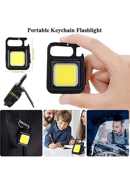 El Feneri, 1000 Lümen Parlak Şarj Edilebilir Anahtarlık, 3 Modlu, Taşınabilir El Feneri, Katlanır Tutucu, Şişe Açacağı ve Mıknatıslı Ayaklı [enerji Sınıfı A+++] Marka: (1) fırsatları