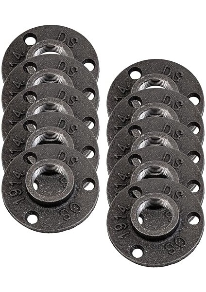 Adet 3/4 Inç Bsp Metal Dişli Delikler Isıtıcı Boru Flanşı Flanş Dişli Flanş Temperli Döküm Seti