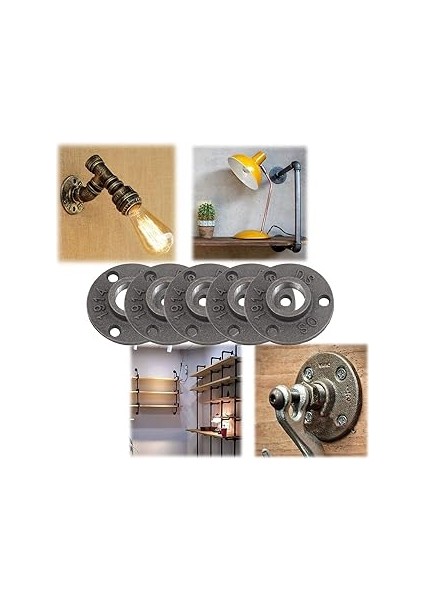 Adet 3/4 Inç Bsp Metal Dişli Delikler Isıtıcı Boru Flanşı Flanş Dişli Flanş Temperli Döküm Seti fırsatları