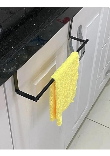 Paslanmaz Çelik 3'lü Lüks Mutfak Seti, Kanguru Raf + Havlu Kağıtlık + Mutfak Bez Askısı, Siyah modelleri