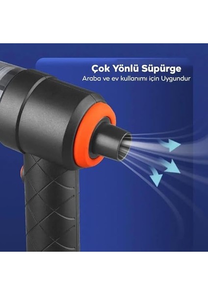 ST-6644 6000R Portatif Vakumlu Üflemeli Mini Araç Süpürgesi - Toz ve Kül Temizligi, Sıyah fiyatları