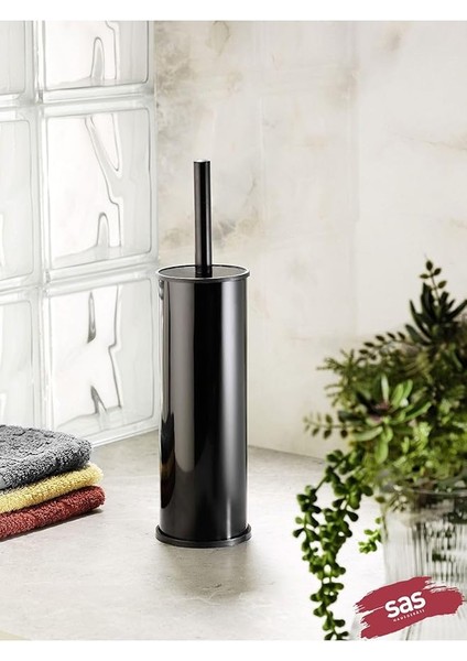 Çöp Kovası Tuvalet Wc Fırçası Banyo Çöp Kovası 2'li Banyo Seti Siyah 5 Litre modelleri