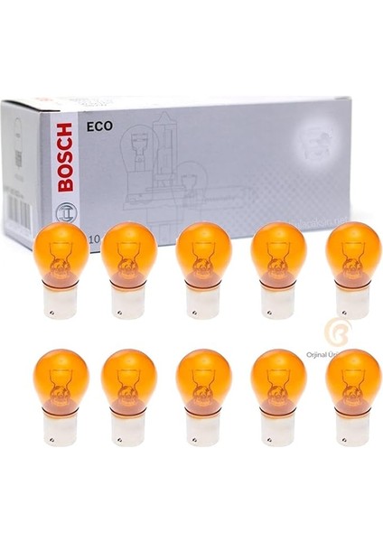 Ampul 12V 21W 93 Yakın Tırnak Sarı 10 Adet