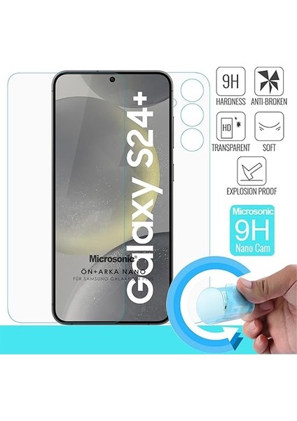 Samsung Galaxy S24 Plus Ön + Arka Nano Cam Ekran Koruyucu [galaxy S24 Plus ile Uyumlu Ekran Koruyucu - Şeffaf] fiyatları