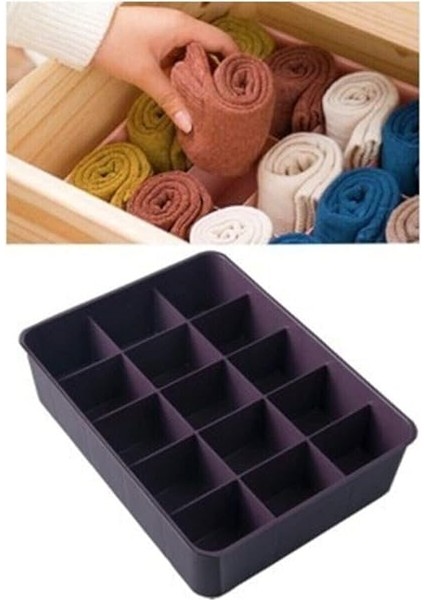 Dolap Içi 15 Bölmeli Çekmece Düzenleyici Plastik Hobi Kutusu Takı Makyaj Saklama Kabı Organizer (Beyaz, 2 Adet) fırsatları