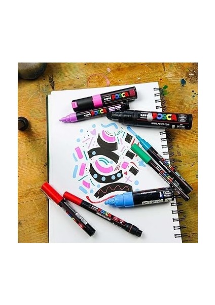 Posca Markör Kalem 3m Set 0.9-1.3 mm Keçe Uçlu Beyaz fiyatları