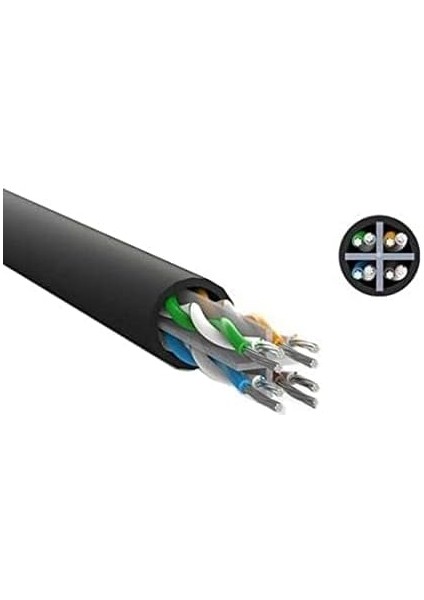 Cat6 Ethernet Kablosu, 2 Metre, Siyah indirimleri