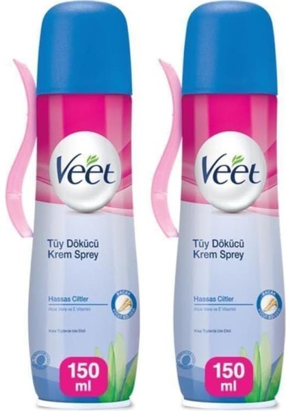 Tüy Dökücü Krem Sprey Bacak &amp; Vücut Bölgesi Hassas Ciltler 150ML