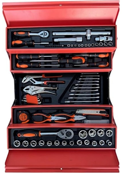 Parça Katlanır Metal Takım Çantası – 5 Gözlü, Taşınabilir, Çok Amaçlı El Aleti Seti fiyatları