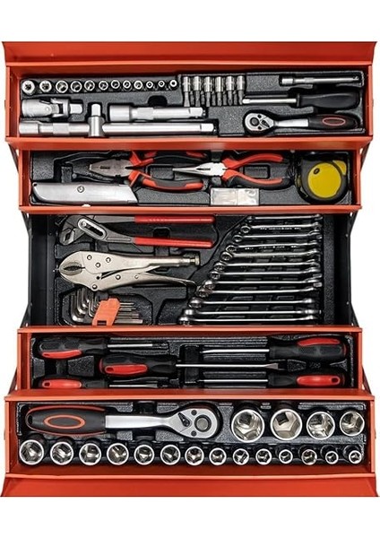 Parça Katlanır Metal Takım Çantası – 5 Gözlü, Taşınabilir, Çok Amaçlı El Aleti Seti modelleri