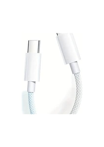 60W Iki Ucu Type-C Örgü Kablo, 1 Metre, Hızlı Şarj ve Veri Aktarımı, Dayanıklı ve Uzun Ömürlü Tasarım, Laptop ve Telefon Uyumlu, Beyaz indirimleri