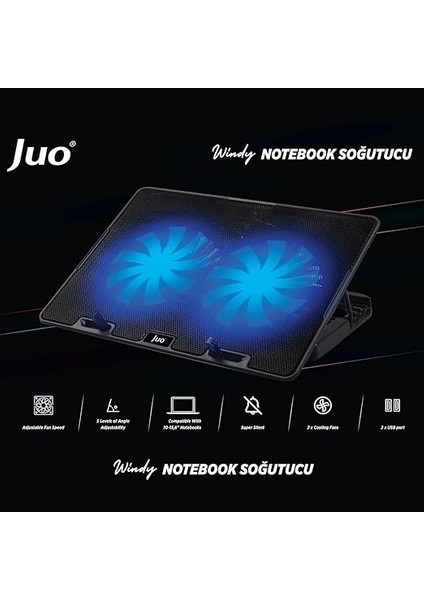 Windy LED Aydınlatmalı Notebook Soğutucu Siyah fiyatları