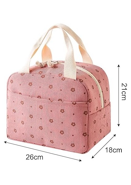 Kadınlar Için Yemek Çantası, Yalıtımlı Yemek Çantası, 26 x 21 x 18 Cm, Soğuk Öğle Yemeği Çantası, Yetişkin Beslenme Çantası, Yemek Kutusu, Beslenme Çantası, Pembe fiyatları