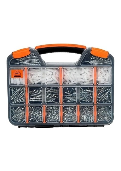 1070 Parça 17 Çeşit Vida ve Dübel Seti -Takım Çantası
