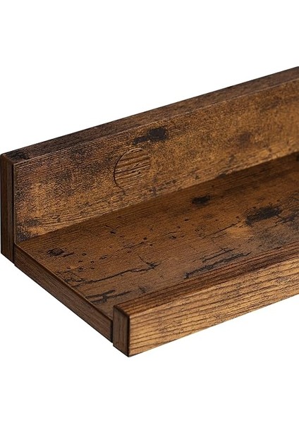 Duvar Rafları, 3'lü Set, Yüzer Raflar, Uzunluk 38 Cm, Dekoratif Öğeler, Baharat Kavanozları ve Resim Çerçeveleri Için Yükseltilmiş Ön Kenar, Eski Kahverengi LWS037X01 fiyatları