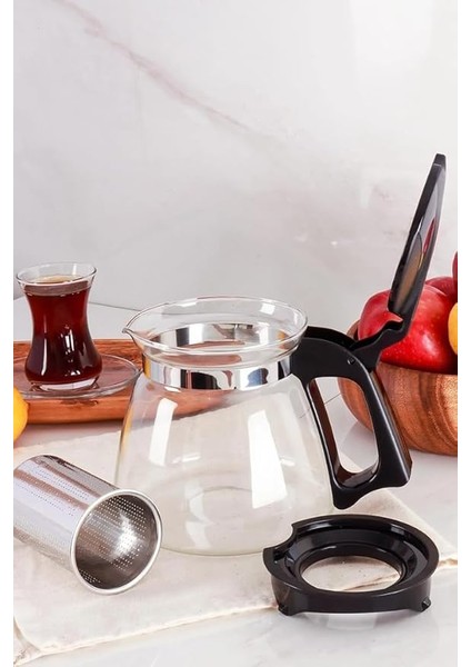 Home Isıya Dayanıklı Borosilikat Cam Demlik, Kendinden Süzgeçli, Şık Tasarım (900 Ml) fiyatları