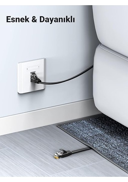 Cat6 Flat Ethernet Kablosu, 10 Metre indirimleri