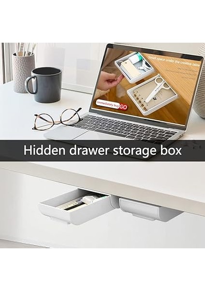 2 Adet Kendinden Yapışkanlı Çekmece, Çalışma Masası Altında, Kalemlik, Çekmece Düzenleyici, Çalışma Masası Altı Çekmece Düzenleyici, Masaüstünüzü Düzenli Tutmak Için modelleri