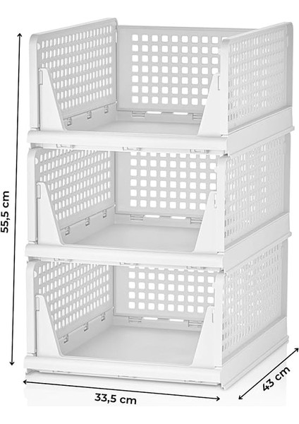 Modüler Kayar Raflı Dolap Içi Düzenleyici Seti, Beyaz fiyatları