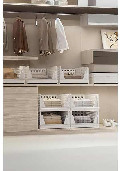 Modüler Kayar Raflı Dolap Içi Düzenleyici Seti, Beyaz indirimleri