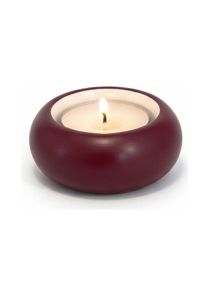 Yuvarlak Gövdeli Bordo Mini Mumluk 6,5 cm x 6,5 cm fiyatları