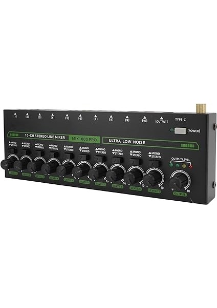 Mikser, Profesyonel Ses Mikseri Bağımsız Hacim Ayarı Amplifikatör Için Iyi Isı Dağılımı (Ab Fişi) fırsatları