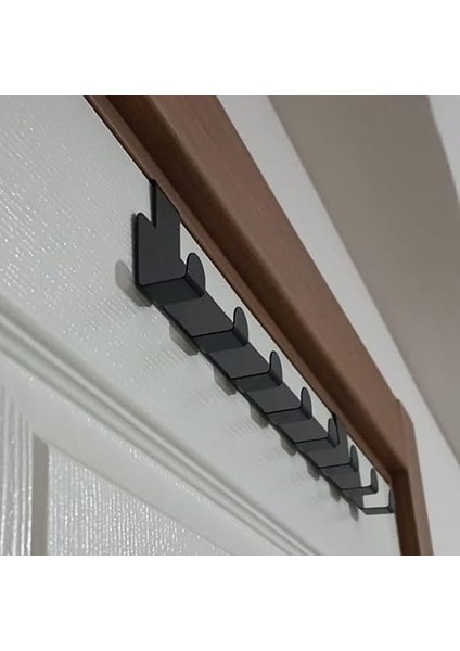 Home Metal Mat Siyah Kapı Arkası Askılık – 8 Kancalı Amerikan Tipi Organizer Askı, Banyo ve Oda Kapıları Için Pratik Askılık, Delmeden Montajlı Kapı Arkası Askı (Siyah) modelleri