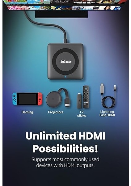 Car Tv Mate Pro - 2024 Fire Tv Stick Converter, Kablosuz Carplay, Hd HDMI Araç Adaptörü Stereo Video/oyun Oyunu, Kablolu Carplay Arabalar ve Çoğu Akış Cihazı Için Çalışır indirimleri