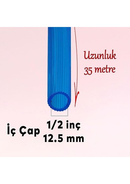 Metre Bahçe Çeşme Su Hortumu Iç Çap 1/2" Naturel Silikonlu Sulama Araç Yıkama Hortum modelleri