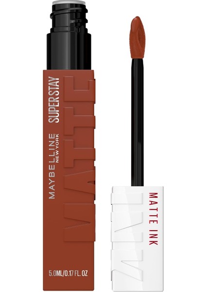 New York Super Stay Matte Ink Likit Mat Ruj - 75 Fighter (Kahverengi) fiyatları