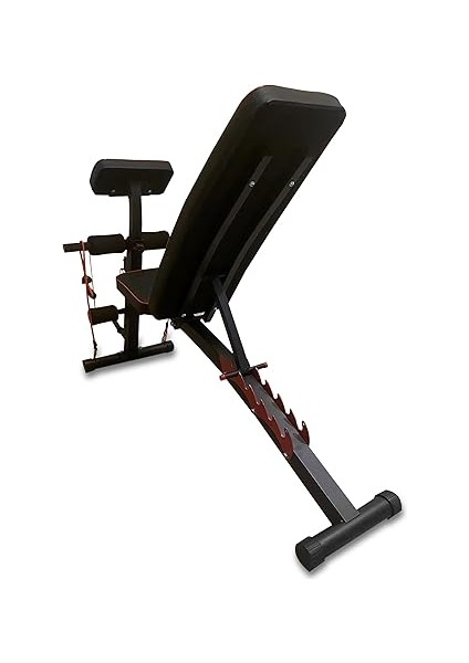 By Voit D208 Katlanabilir Kol Dayamalı Incline/decline Ayarlanabilir Sırt Açılı Lastik Kordlu Mekik ve Ağırlık Sehpası indirimleri