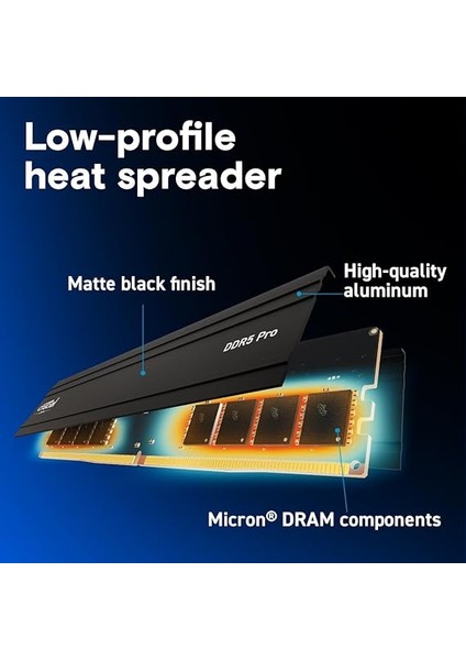 Pro 48GB Kit (2X24GB) Ddr5 Ram, 6000MHZ (Veya 5600MHZ Veya 5200MHZ Veya 4800MHZ) Masaüstü Bellek Udımm 288-PIN - Intel Core, Amd Ryzen Cpu'lar CP2K24G60C48U5 ile Uyumlu fırsatları