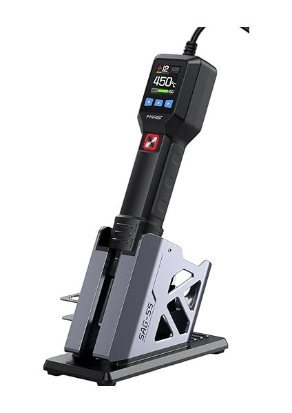 Hot Air Gun 550W With Stand Bga Rework LCD Digital Hair Dryer Soldering Heat Gun For Welding Repair Tools (Sag-55 Standard)