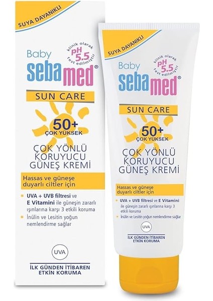 Baby Spf 50+ Uva - Uvb Filtresi ve E Vitamini Etkili Çok Yönlü Koruyucu Çocuk Güneş Kremi 75 ml fırsatları