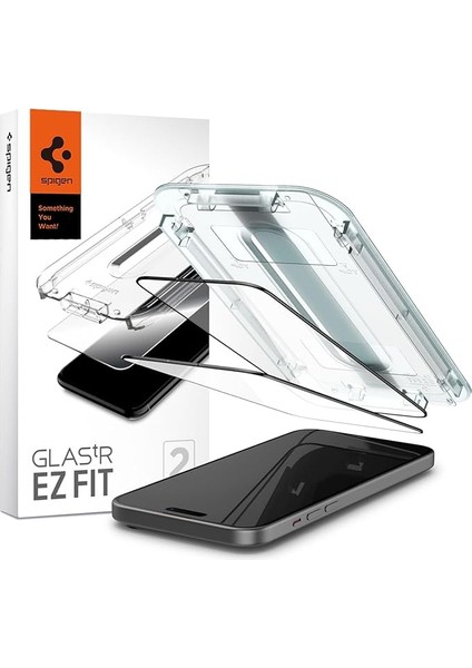 iPhone 15 Plus Ekran Koruyucu Kolay Kurulum Glas.tr Ez Fit Full Cover Black (2 Adet) - AGL06884