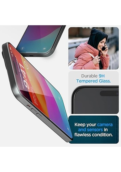 iPhone 15 Plus Ekran Koruyucu Kolay Kurulum Glas.tr Ez Fit Full Cover Black (2 Adet) - AGL06884 fırsatları