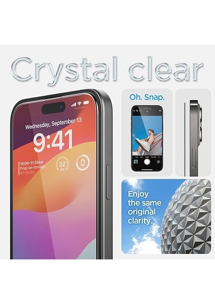 iPhone 15 Plus Ekran Koruyucu Kolay Kurulum Glas.tr Ez Fit Full Cover Black (2 Adet) - AGL06884 indirimleri