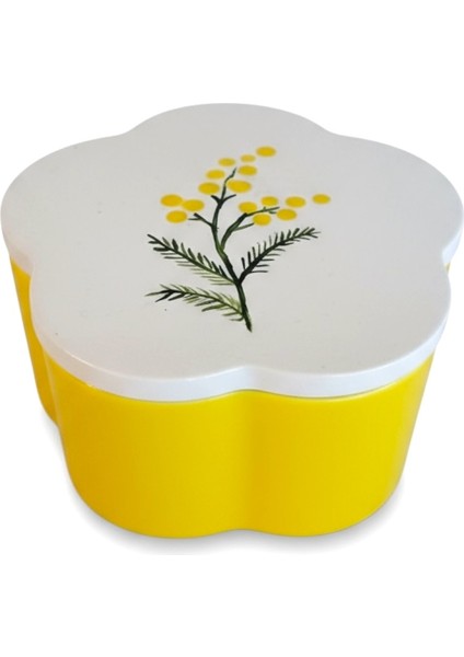 Mimoza Desenli Dekoratif Kapaklı Kutu – 10 cm x 6 cm fiyatları